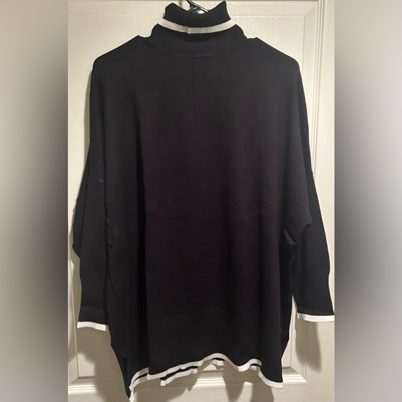NWOT Adrianna Papell Tipped Turtleneck Sweater - Picture 2 of 6